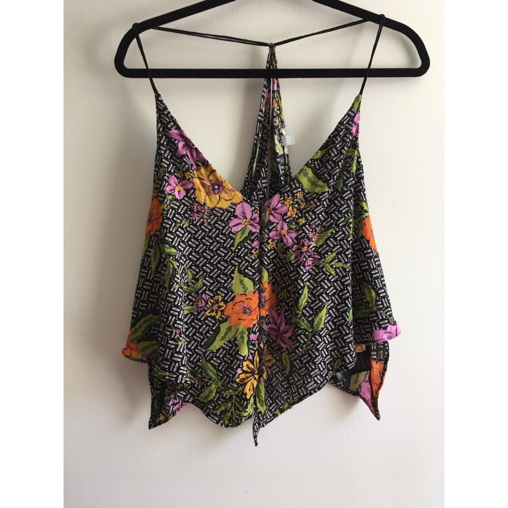 Urban Outfitters Floral Open Back Tank